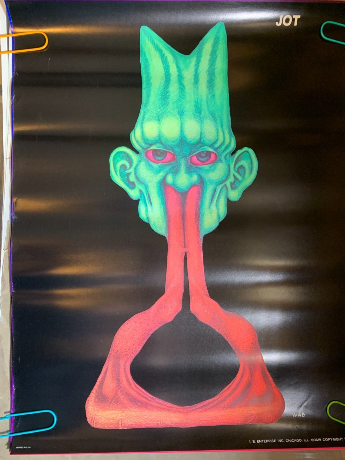 額縁 HAZE ORIGINAL LOGO POSTER JOT VINTAGE 1972 BLACKLIGHT