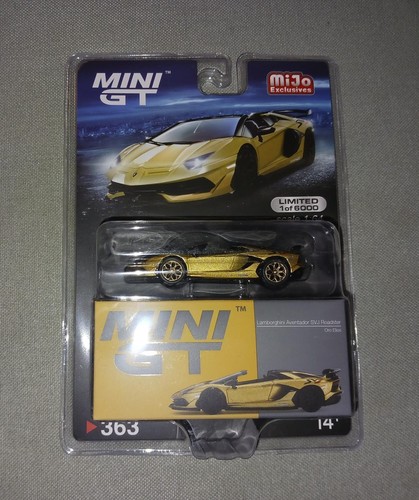 Mini GT 1/64 CHASE Lamborghini Aventador SVJ Roadster Oro