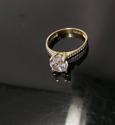 Pre-owned G&d Real 10k Yellow Gold Ladies Engagement Wedding Anniversary Ring Promise Women In F