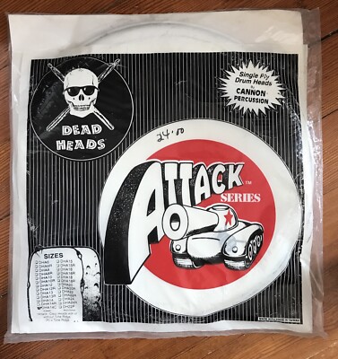 Attack  Coated DrumHead Single-Ply Drumhead by Cannon DHA14C Dead Heads