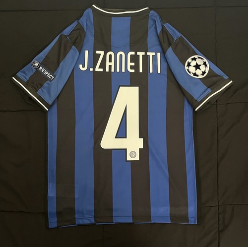 インテル・ミラノ 09/10 CL決勝 J. Zanetti ジャージ Inter Milan 2009/10 UCL Final Zanetti 4 Rare Home Futbol