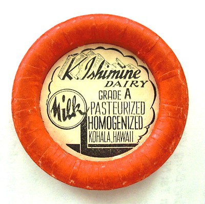 1960s old collectible hawaii milk cap (pog) from hilo big