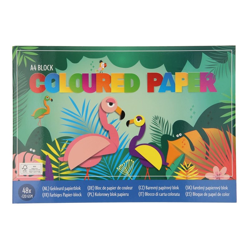 Gekleurd Knutselpapier A4 48 Vel Neuf