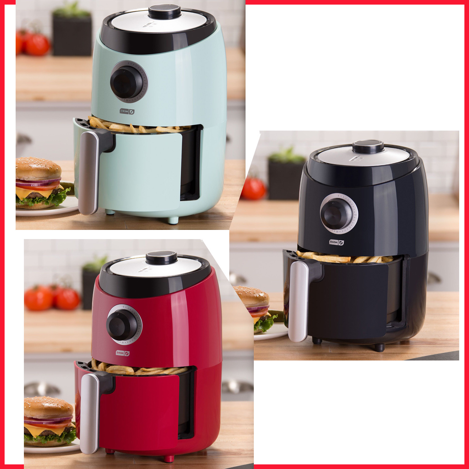 Dash Pro Compact Air Fryer, 1.6-qt ,3 Color