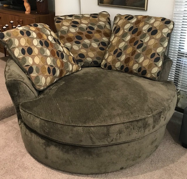 Ashley exquisite large round swivel chair. | Armchairs ...
