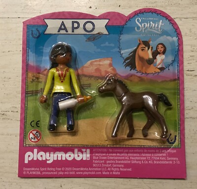 FIGURINE PLAYMOBIL PLAYMO  MAGAZINE SPIRIT APO ET SON POULAIN SAUVAGE