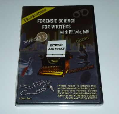 NEW Forensic Science For Writers With D.P. Lyle, MD Clues Intro By Jan Burke DVD