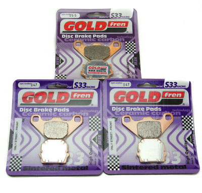 Goldfren S33 Brake Pads Front & Rear For Tgb Target 325 (4x2) 2009-2012