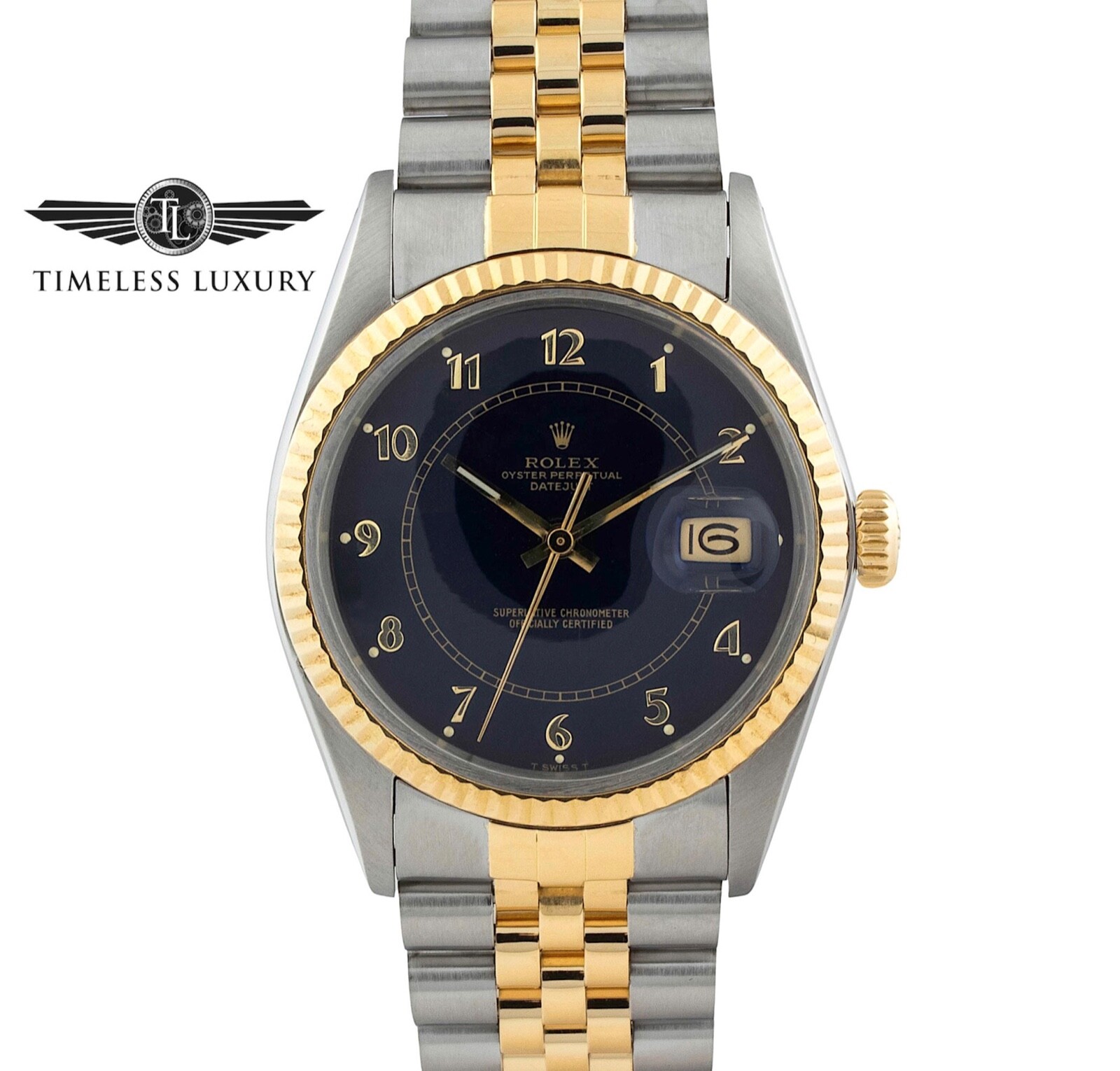 1985 Rolex Datejust 16013 Steel & 18k Gold 36mm Blue Boiler