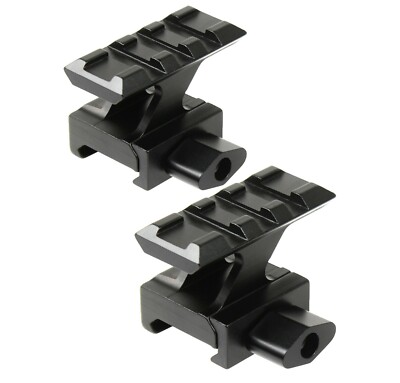 2 PCS Lockdown Picatinny Riser High Profile Red Dot Picatinny Mount 3 Slot