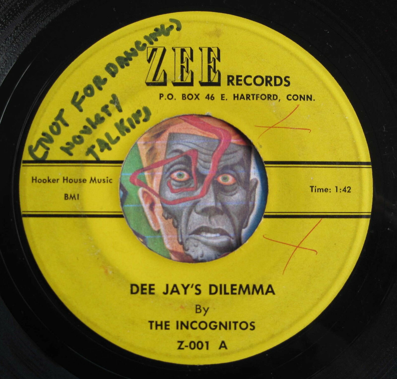 HEAR Incognitos 45 De Jay's Dilemma/Forget It ZEE 001 radio