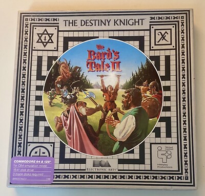 The Bard s Tale II: The Destiny Knight Commodore C64 Complete/Map etc (1986)