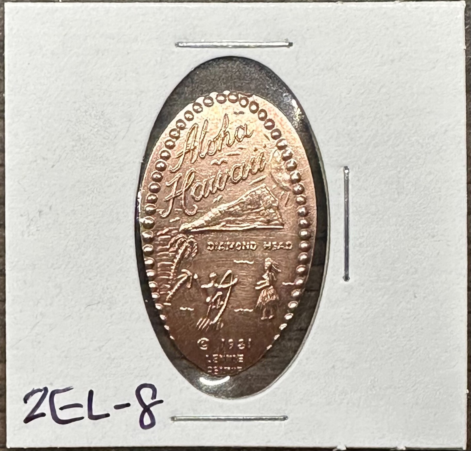 ALOHA HAWAII ~ 1981 LENNIE PENNIE ~ HAWAIIAN ELONGATED PENNY