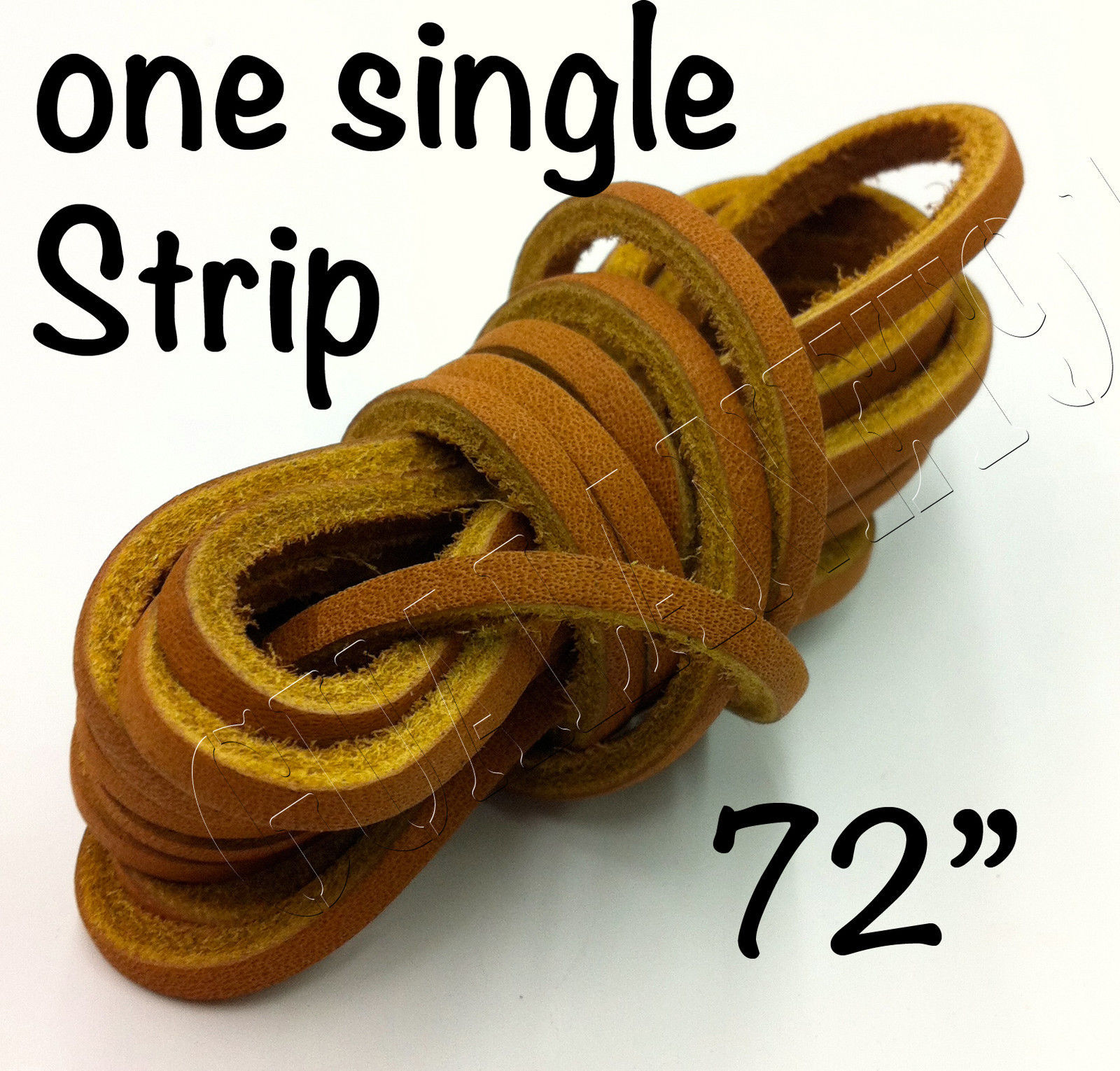1 STRIP - 1/8"X72" Rawhide Leather Shoe Lace String Shoelace Bootlace Cord