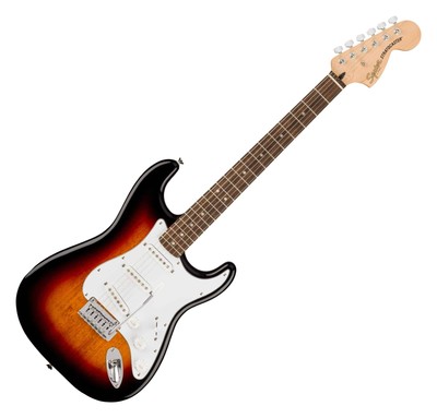 Hochwertige Einsteiger E-Gitarre von Fender Squier 3-Color-Sunburst SSS-Pickups
