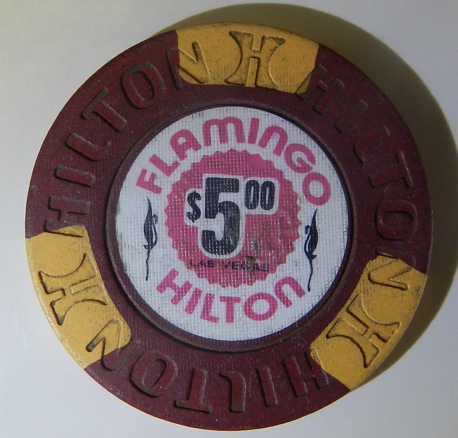 #7cc $5 Flamingo Hilton Las Vegas Casino Chip