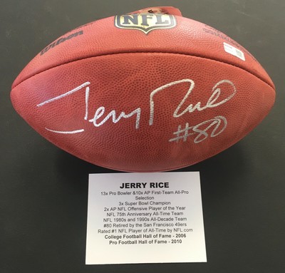 jerry rice signed football