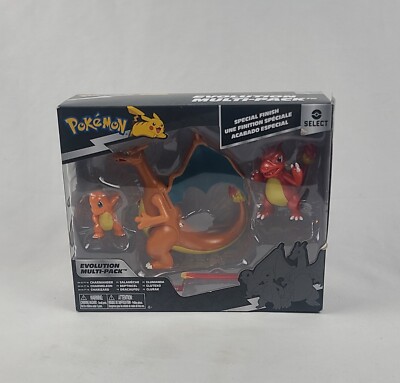 NIB Pokemon Charizard Evolution Multi Pack Charmander Charmeleon Figures