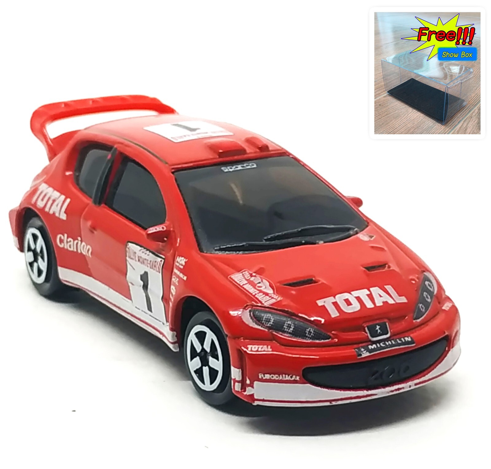 Majorette Peugeot 206 WRC no.1 Red 1:57 (3