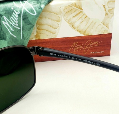 Pre-owned Maui Jim Polarized  The Bird Sunglasses Mj 835-02c Gunmetal Frame Grey Lenses In Gray
