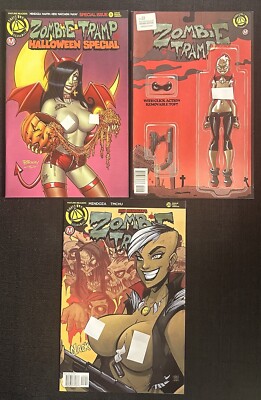 Lot Of 3 Action Lab Comics Zombie Tramp #1 (Special Issue) #22 #23 Risqué Cover