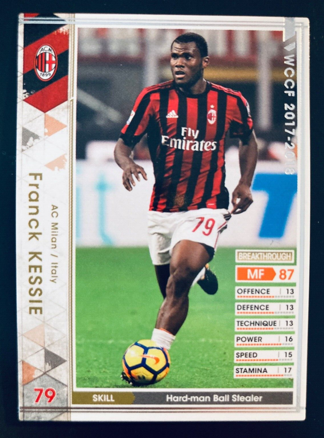 wccfセリエＡ 2017-18 Panini SEGA WCCF Breakthrough # A21 Franck Kessie