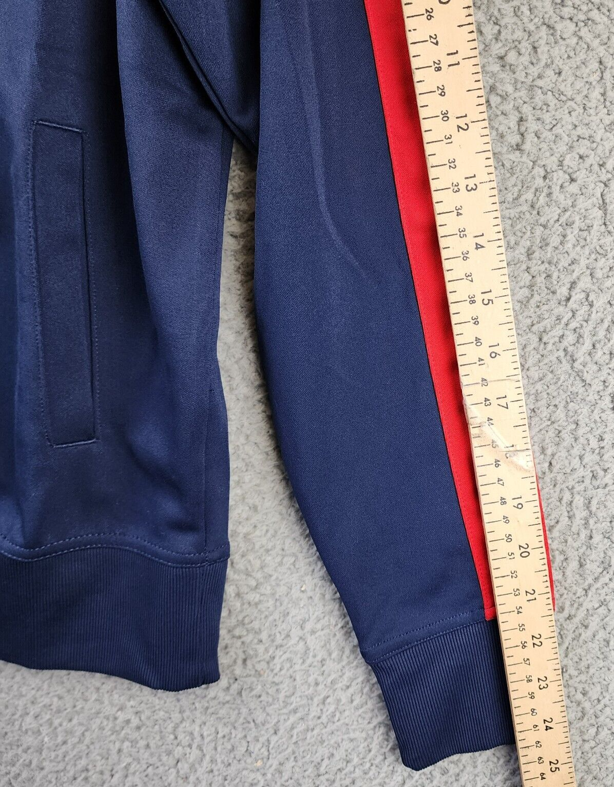 ID Ideology Stripe Sleeve Full Zip Track Jacket Women's M Navy/Red Long Sleeve - Picture 7 of 12
