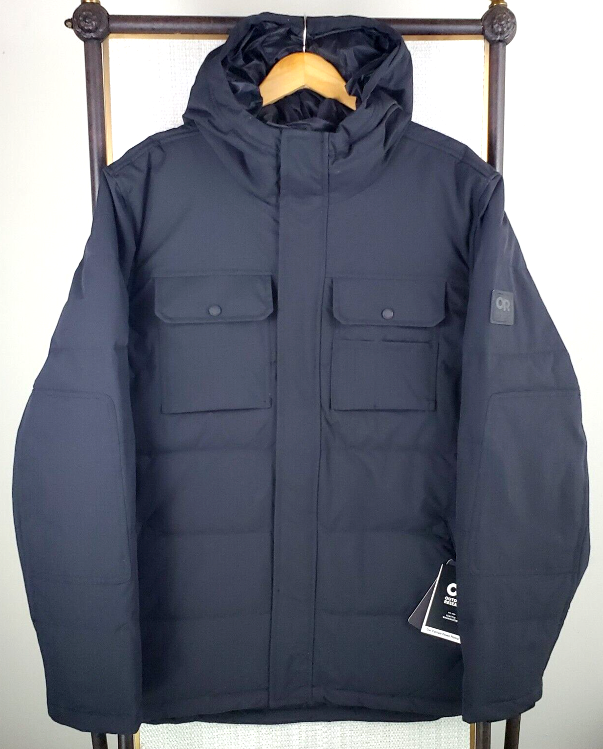 Pre-owned Outdoor Research $349  Size 2xl Mens Jacket 700 Duck Down Canvas Coat Black