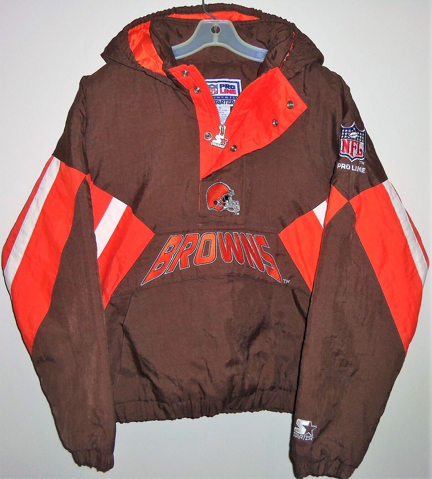 VTG 90's CLEVELAND BROWNS NFL STARTER 1/2 ZIP PULLOVER VTG 90's CLEVELAND BROWNS NFL STARTER 1/2 ZIP PULLOVER