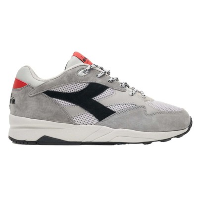 Diadora Heritage Shoes Eclipse Premium Trainers Leather Blend Grey Man