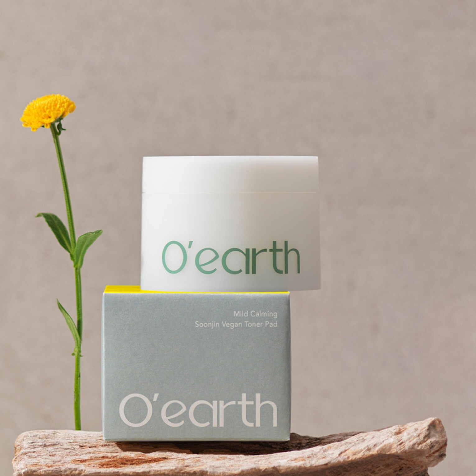 O'EARTH Mild Calming Soonjin Vegan Toner Pad 160ml / 60pad K