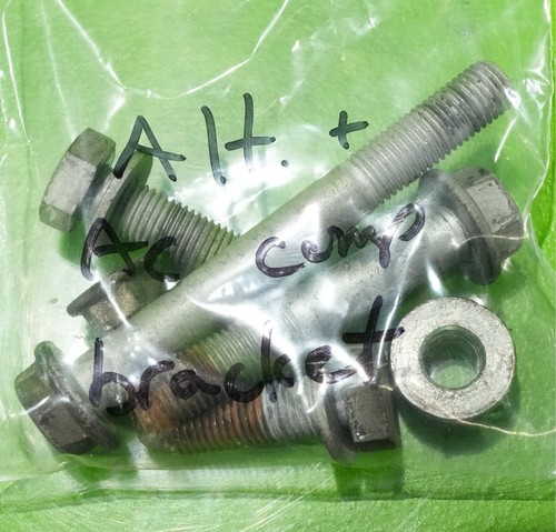12-19 Fiat 500 OEM engine motor 1.4L alternator AC comp bracket mount bolts SET