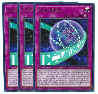 Yu-Gi-Oh! 3x Code Hack MZMI-EN039 Rare 1st Edition Near Mint