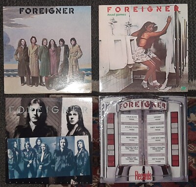Foreigner Lot Of 4 Original Head Games, Double Vision, Self Titled Vinyl Lp