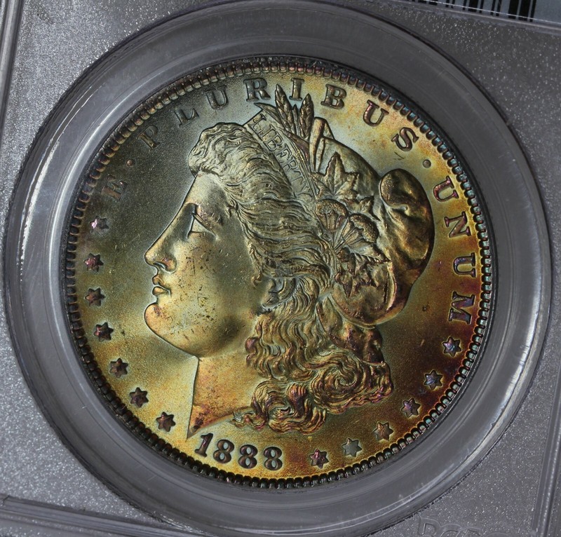1888 $1 PCGS MS 65, Morgan Silver Dollar $1, Miss