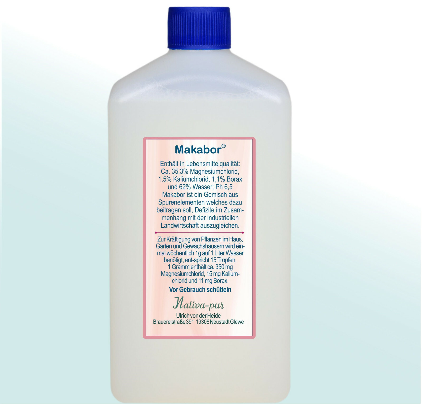 Makabor® Borax Kalium Magnesiumchlorid Tote Meer Osteoporose Gelenke Arthrose 1L