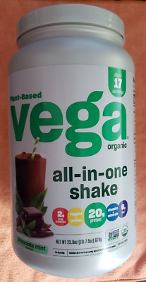 VEGA - All IN ONE SHAKE - Plant Based - 23.9 oz - Chocolate Mint - Expire 9/2025