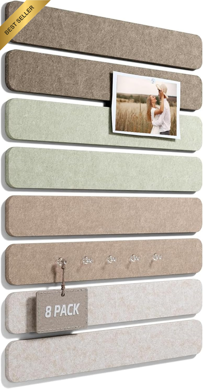 8 Pack Cork Board Bulletin Board 33X5Cm Self Adhesive Bulletin Board | Natural C