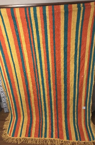 Twin Stripped Chenille Bedspread Blanket