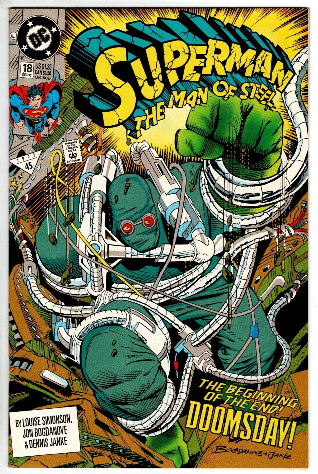 Superman: The Man of Steel #18 - 1st Full Doomsday, Nr-Mint
