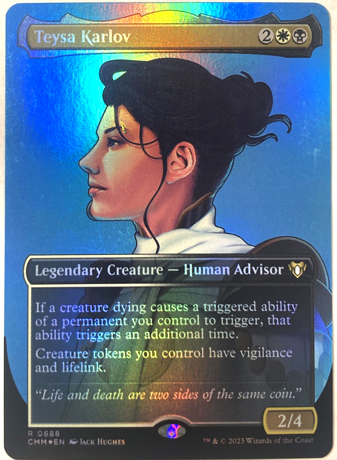 MTG Teysa Karlov BORDERLESS FOIL Commander Masters 0688 LP