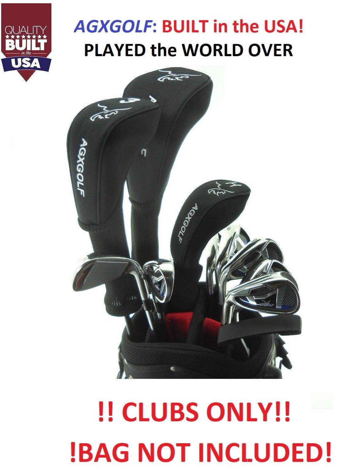 AGXGOLF MEN'S LEFT HAND COMPLETE GOLF SET wDRIVER+3WD+3HY+5-