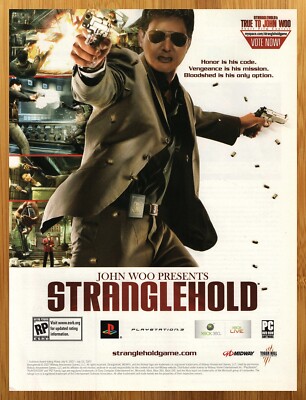 2007 Stranglehold Xbox 360 PS3 PC Print Ad/Poster John Woo Chow Yun-Fat Game Art