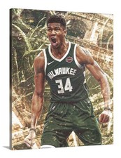 Giannis Antetokounmpo Milwaukee Bucks Canvas 16X20 Print ...