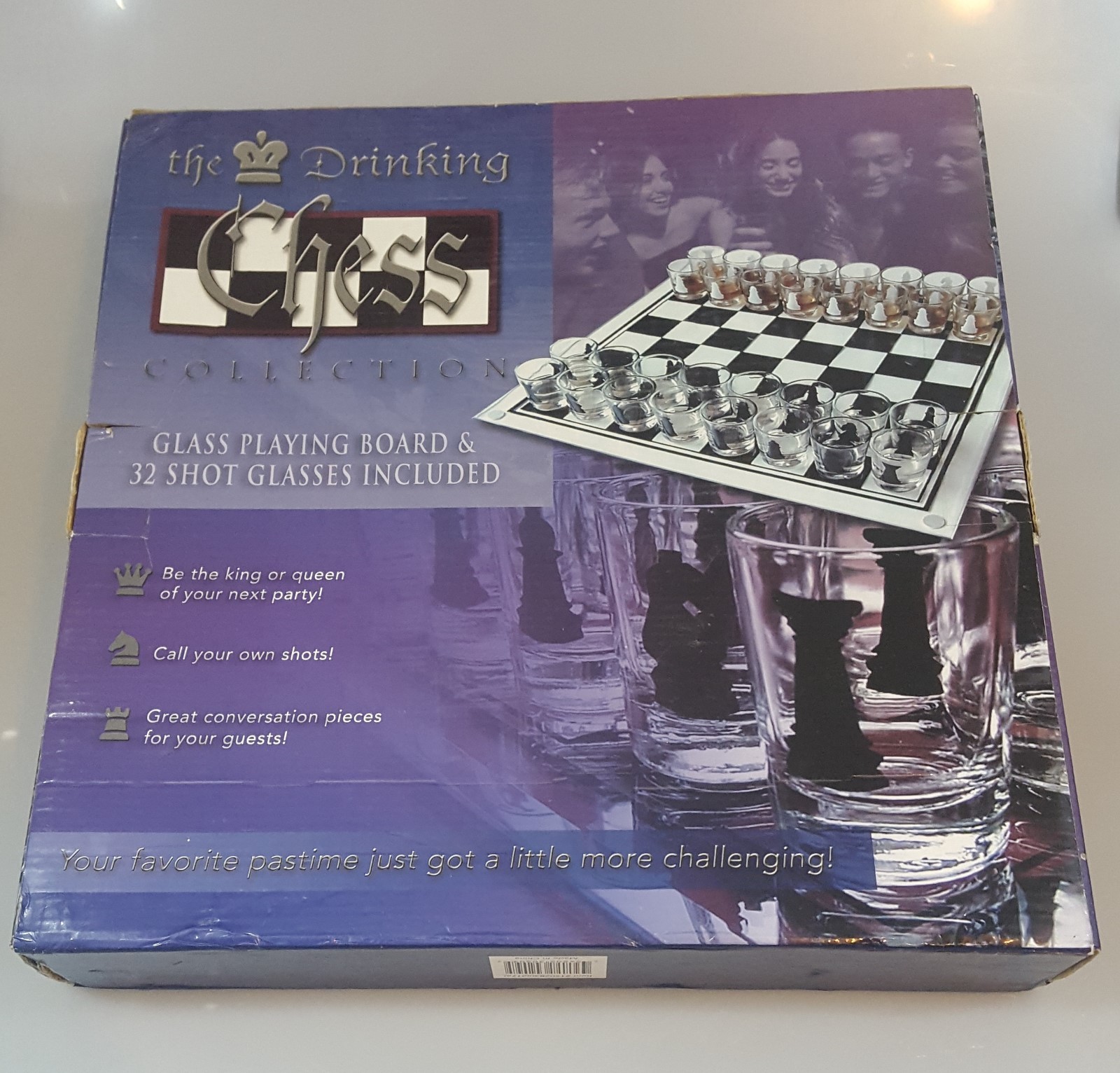 The Drinking Chess Collection Game Glass Playing Board 32 Shot Glasses