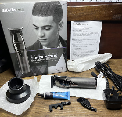 BaByliss Pro Super Motor Skeleton Trimmer Gunmetal Grey - UK Plug Only