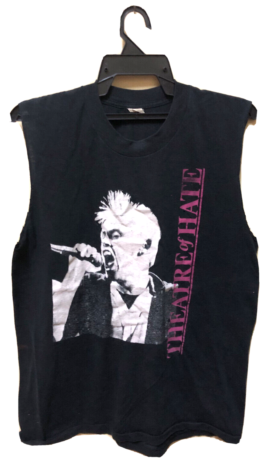 Santa Monica - ▪️80’s【THEATRE OF HATE】TEE VINTAGE 80's 1981 THEATER OF HATE PUNK ROCK GOTHIC TOUR