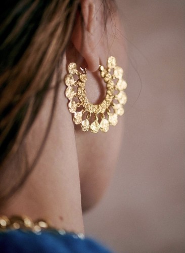 Sézane Tia Hoop Earring Tia Hoop Earrings - Gold - Brass