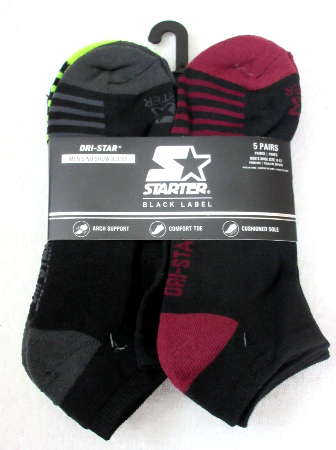 Black Lot Of 5 Pairs Size 6-12 Nwt