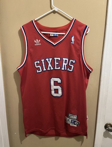 Julius Irving Jersey Red Hardwood Classics Philadelphia